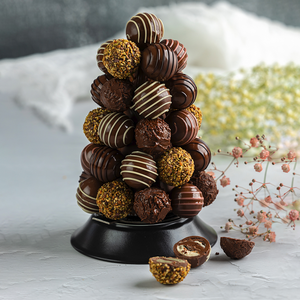 Chocolate Assorted Truffles Mini Tower